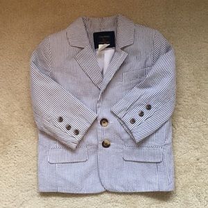 Seersucker toddler boys jacket.